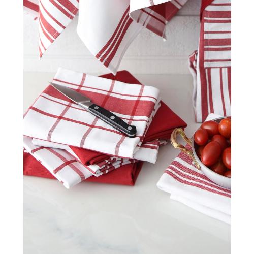 All-Clad Woven Bistro Kitchen Towels: Highly Absorbent, Super Soft Long Lasting - 100% Cotton, 20x30 Dish Towels for Cleaning & Drying Dishes, Pans, Glassware, or Countertops, (2-Pack), Chili