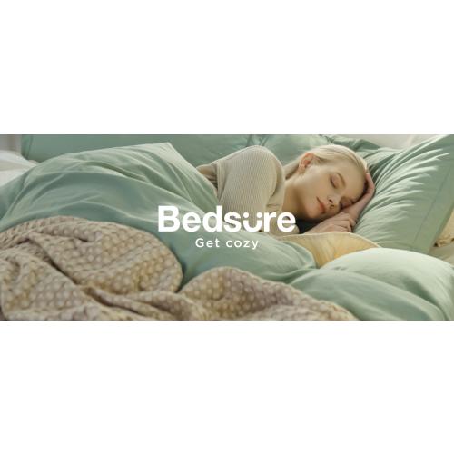Bedsure Prewashed Duvet Cover King, Cotton-Like Bedding Set, Sage Green
