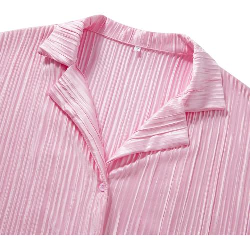 Women's Medium Casual 2 Piece Outfit Set Ruched Long Sleeve T-Shirt Top Loose High Waisted Pant Set Suit