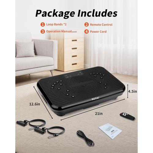 Shake Plate Vibration Exercise Machine for Lymphatic Drainage Massager & Weight Loss, 400 lbs Capacity Whole Body Vibrating Plate Workout for Women and Men