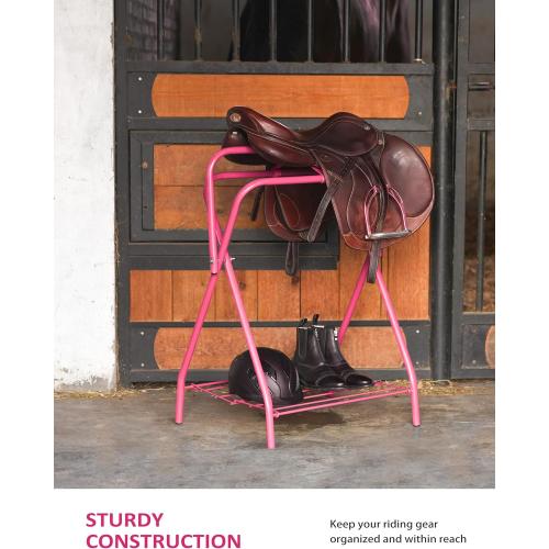 Tackmore Freestanding Saddle Rack Accommodates English Western Saddles Lightweight Foldable Space Saving Saddle Stand