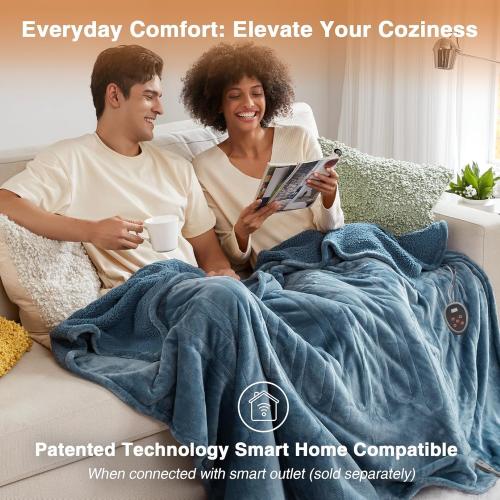 Beautyrest Heated Microlight to Berber Blanket - Twin