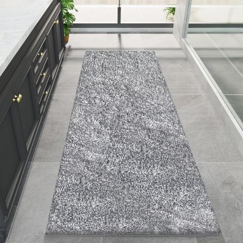 Dark Gray and Light Gray Bathroom Rugs 59.8x29.9,Extra Soft Absorbent Thick Shaggy Bath Mat, Non Slip Quick Dry Bath Mat, Machine Washable bath rugs for bathroom, Microfiber Rugs for Shower Bathtubs