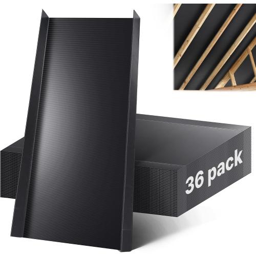 36PCS Insulation Baffles for 16in Rafter Bays with 2 Air Channel Attic Baffles for Insulation, Attic Rafter Vent Baffles Ensure Roof Ventilation and Prevent Insulation Blockage