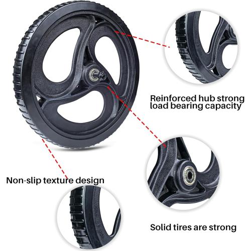 Wheels for rollator Walker Wheelchair Walker Wheels, 10 inches, PVC, Set of 2