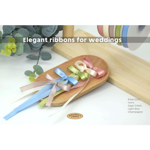 Turquoise Blue Ribbon 3/8 Inch x 50 Yards Satin Ribbon Continuous, Single Face, for Crafts, Gift Wrapping, Floral Bouquet, Weddings, and Decorations, with Spool