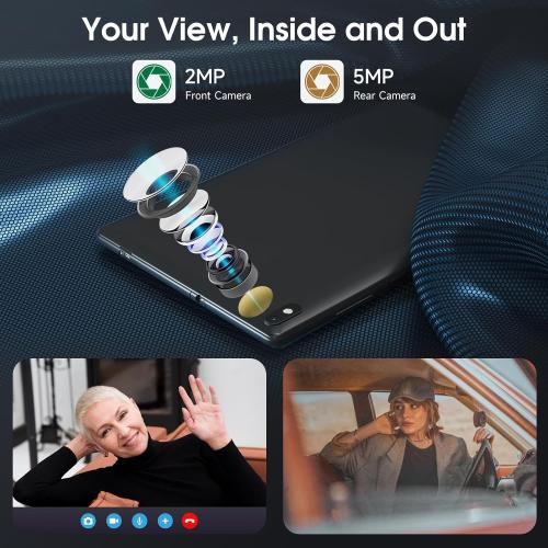 7 inch Tablet, Androi Tablet with, 2GB 32GB 1TB (Expand), Quad-Core, BT, Wi-Fi, Educational, Music