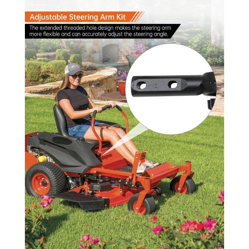 Adjustable Steering Arm Kit Compatible with Bad Boy MZ, ZT, Outlaw, CZT, Maverick Lawn Mower, Replacement