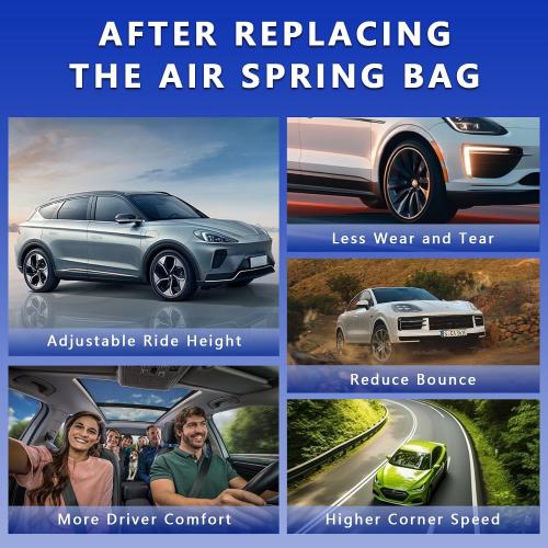 Rear Air Spring Bag Suspension Kit Compatible with 2004-2011 Mercedes Benz CLS-Class W211 W219 E280 E300 E320 E350 E500 E550 E55AMG CLS350 500 550 55AMG 63AMG2113200725 2113200825(2Pack)