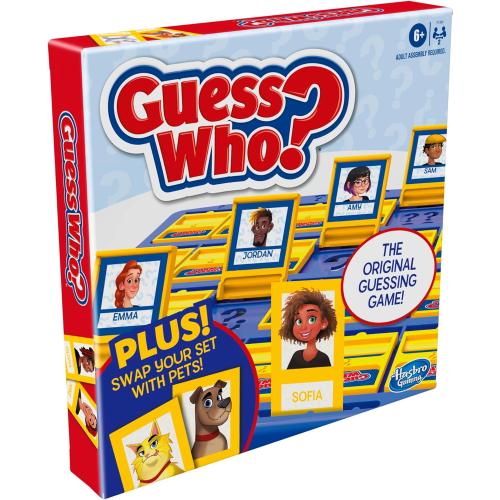 Hasbro Gaming Guess Who? Board Game, with People and Pets Cards, The Original Guessing Game for Kids, Ages 6 and Up (Amazon Exclusive)