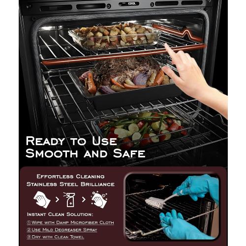 New Upgraded W10256908（24 x 15-3/4 Inches）Oven Rack Replacement for Whirlpool Range Stove Oven Parts, Replaces W10138079, 3195710, W10179196, 304 Stainless Steel, 2Pcs