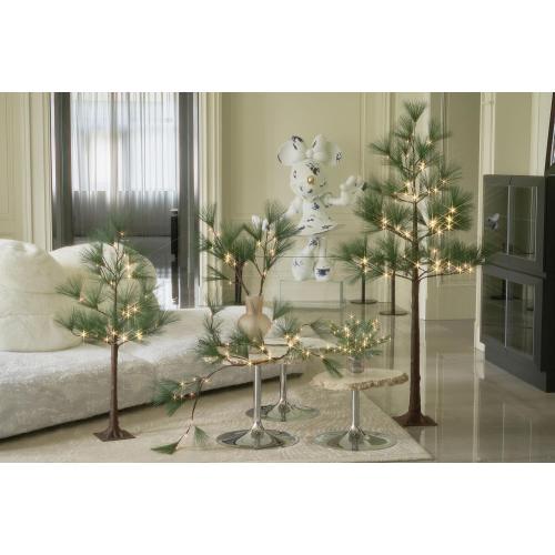 Hairui Lighted Christmas Pine Garland 6FT with Timer, Garland with Lights USB Powered and Battery Operated for Home Fireplace Table Christmas Decoration