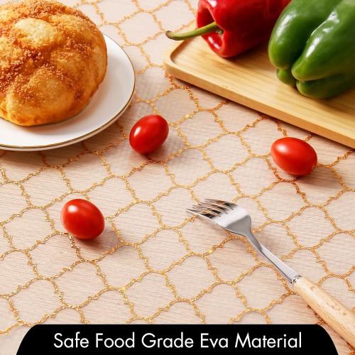 Cooyes Shelf and Drawer Liners for Kitchen Cabinets, Non Adhesive Cabinet Liner, EVA Waterproof Durable Non-Slip Drawer Mats for Shelves, Fridge, Storage, Kitchen Cupboards – Modern Pattern