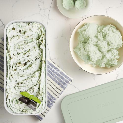 ZICOTO Set of 2 Reusable Ice Cream Tub Containers 2 Quart Each with Lids