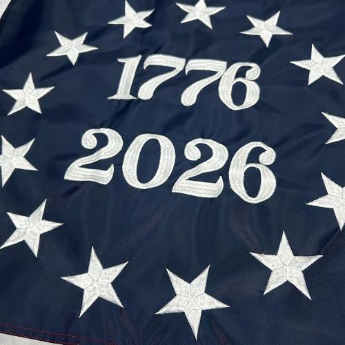 AMZFLAG 2026 250 Anniversary USA Flag 3X5 ft, Embroidered 1776 2026 American Betsy Ross Flags for 250th Anniversary Outside, Bennington 13 Colonies US 250 American Flag with 2 Brass Grommets