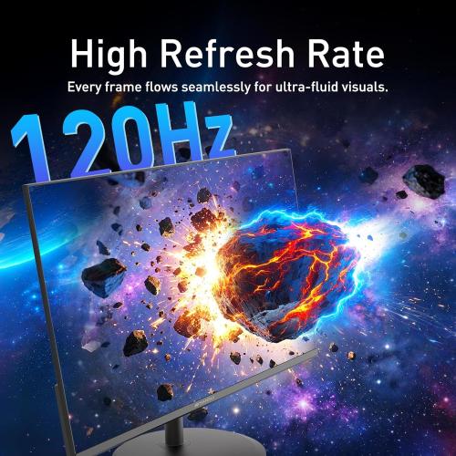 SANSUI 22 Inch 120Hz Monitor, FHD Computer Monitor 4000:1 Contrast Ratio with Adaptive Sync, HDR 100% sRGB, HDMI x 2, VESA Mount, Eye Care for Home/Office (ES-22X3AH, One HDMI Cable Included).