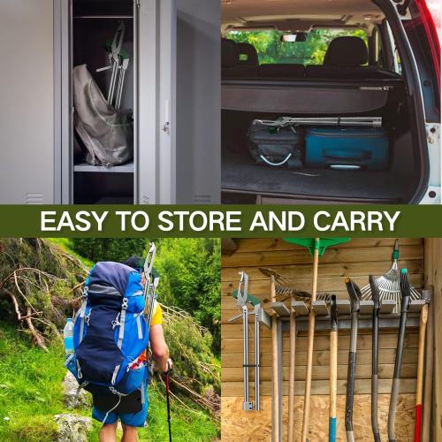 60  Snake Tongs Collapsible Grabber, Professional Reptile Snake Catcher Wide Jaw Handling Tool, Stainless Steel Snake Hook