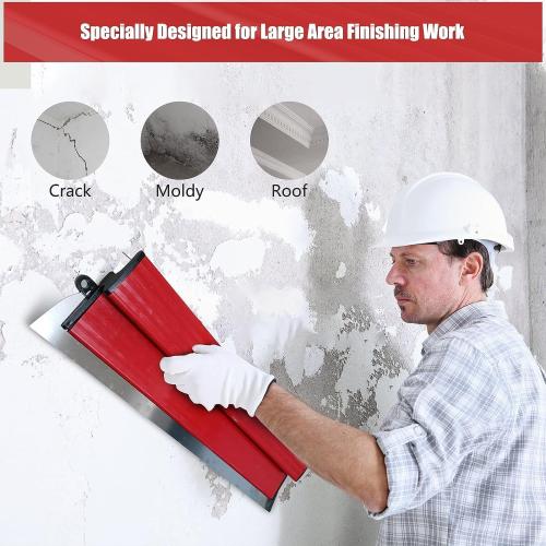 Suokoun 24 Inch Drywall Skimming Blade, 0.38mm Stainless Steel Blade, Drywall Knife