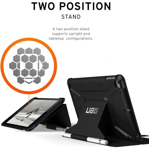 UAG Folio iPad mini (5th Gen, 2019) Case Metropolis Feather-Light Rugged [Black] Military Drop Tested iPad Cover with Apple Pencil Holder