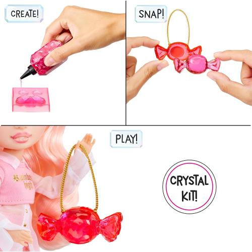 Rainbow High Creative Crystals Bella - Pink 11” Fashion Doll with Crystal Accessory Make It Kit, Ring for You, DIY, Crafts, Resin Play, Kids Gift 8