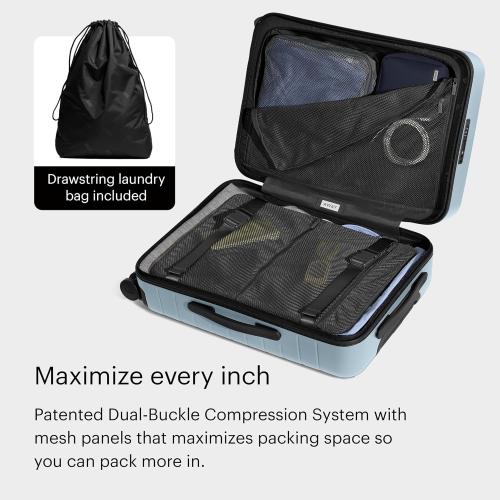 Away Bigger Carry-On Luggage, 23-Inch Lightweight Hardside Spinner Suitcase | Durable & Lightweight, Premium 360° Spinner Wheels, Compression System, TSA-Approved Lock, Amazon Exclusive Sky Blue
