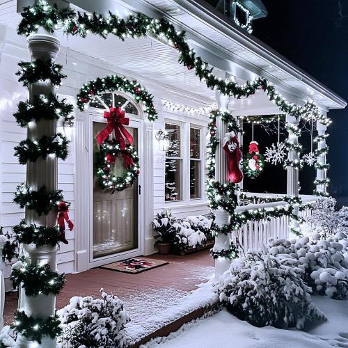 JMEXSUSS 66ft 200 LED White Christmas Lights Indoor Outdoor, Connectable String Twinkle Lights Outdoor Clear Wire Plug in for Bedroom House Fireplace Christmas Tree Decoration