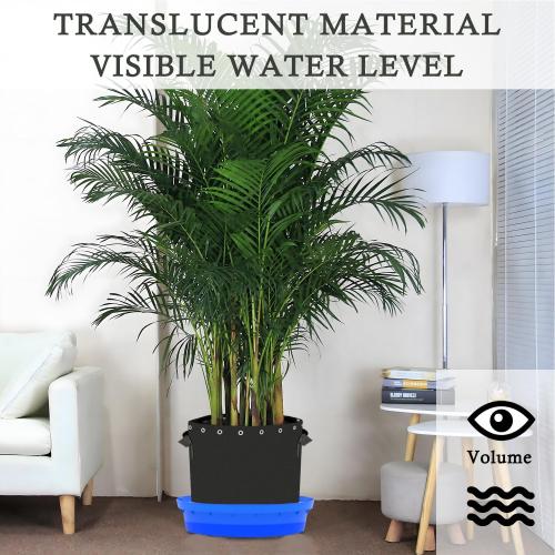 5-Pack Self-Watering Base with Visible Water Level | Keeps Leaves and Flying Insects Out,Maintains Water Quality.black .(without wheels).