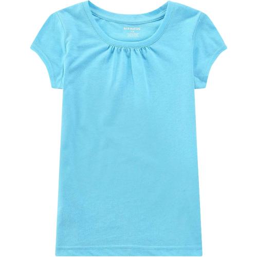 size 10/12- Bienzoe Girls Short Sleeve T-Shirt: Kids Aged ,Cute Crewneck Tee 3pcs Pack - Breathable Tops for Beach Trip Outdoor Play