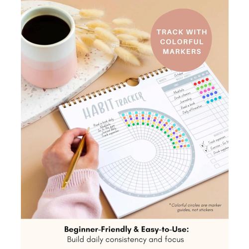 Lamare 2026 Habit Tracker Calendar – Premium Daily Habit Tracker Journal and Goal Board, Workout Motivation & Productivity Tool