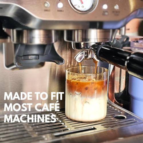 Fluted Water Glasses Set - Cute Iced Coffee Cups - Fine Lightweight Borosilicate Glasses - for Water, Sparkling Summer Drinks (14 fl oz)