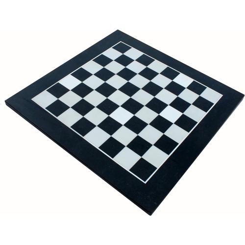 StonKraft Collectible White Natural Stone & Black Marble Chess Board Without Pieces Pawns - Decorative Stone Chess - Home Decor - 12 Inches