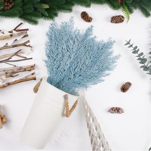 Christmas Glitter Berries Stems 16pcs Artificial Berry Picks for Christmas Tree Ornaments fillers, DIY Xmas Wreath, Crafts, Garland, Holiday, Party, Wedding and Home Decoration (Blue)