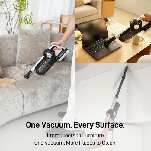 CoreJet 5 Self-Emptying Stick Vacuum, Cordless Vacuum Cleaner with All-in-One Charging Dock, 450W Motor, Dust Detection Light, HEPA Filtration for Hard Floors, Rugs & Everyday Cleaning