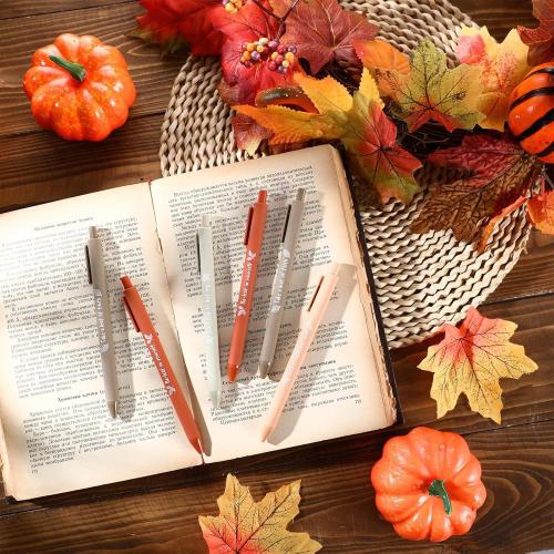 24 Sets Thanksgiving Gifts Bulk Thanksgiving Party Favors Fall Ballpoint Pen Autumn Greeting Thank You Poem Cards Motivational Fall Gifts for Coworkers Employee Teacher Women Friends