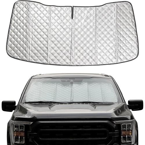 JOYTUTUS Windshield Sunshade, Fit for Ford 2015-2024 F150, Foldable Car Front Window Sun Shade, Car Sunshade Shield to Block Harmful UV Rays and Sun to Keep Your Vehicle Cool & Comfort