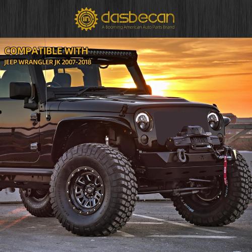 Dasbecan Black Left Driver Side Sun Visor Compatible with Jeep Wrangler JK 2007-2018 Replaces# 6CJ07DX9AA