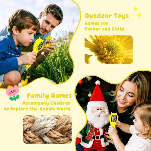 Handheld Microscope for Kids - Educational Science Toys, Christmas & Birthday Gifts for Age 5 6 7 8 9 10 11 12 Girls & Boys (Yellow)