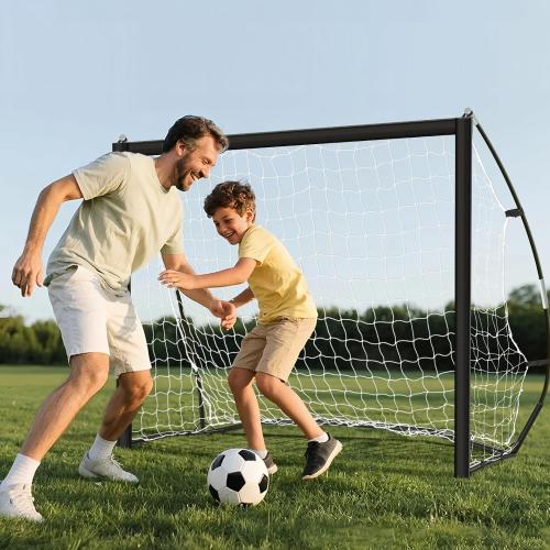 Portable Soccer Goal for Backyard, Kids Youth Adults Soccer Goal Set with Net   Ground Stakes, Soccer Target and Agility Speed Training Equipment