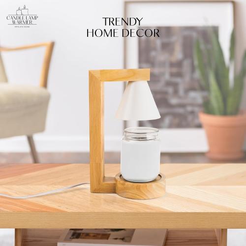 Candle Wax Warmer Lamp, Candle Warmer Lamp, Lamp Candle Warmer Electric, Candle Light Warmer, Gifts for Mom, Bedroom, Home Decor. Dimmable Candle Warmer Lamp with Timer and 2 50w Bulbs