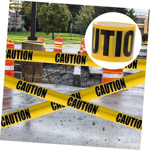 Alipis Caution Tape Roll Yellow Black Safety Tape Weatherproof for Halloween Decorations Indoor Outdoor Use