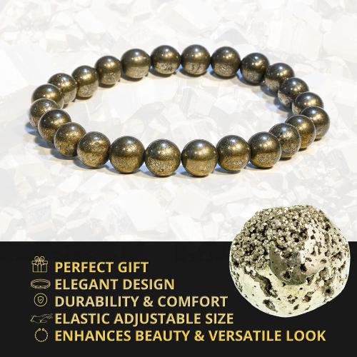 ANAYA AGATE Healing Crystal Bracelet for Women and Men – 8mm Round Beaded Bracelet for Men and Women – Unisex Stretchy Gemstone Bracelet for Healing and Protection