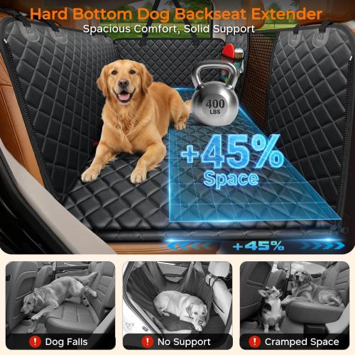 URPOWER Hard Bottom Dog Car Seat Cover, Back Seat Extender for Cars & SUVs