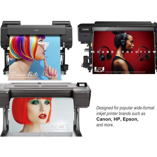 Size 44x100 Premium Polyester Canvas Roll, Quick Dry, Wide Format Inkjet Printer Compatible, Perfect for Fine Art, Photography, Giclée Printing, Archival Quality Prints. (44 x100' Glossy ECO-Solvent Polyester)