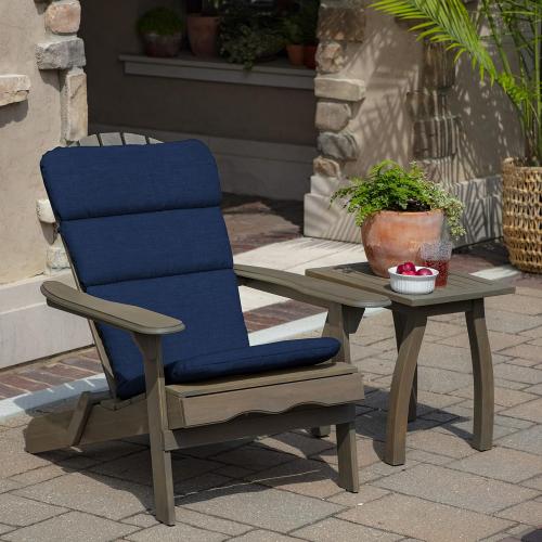 Arden Outdoor Adirondack or Rocking Chair Cushion, 20 x 17, Rain-Proof, Fade Resistant 20 x 17, Sapphire Blue Leala