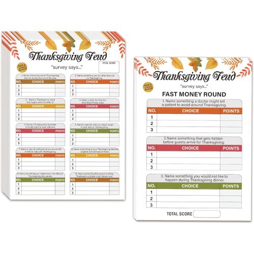 GEJ-FQ01 Gratitude Party Games - Adult & Teen Fun, Thanksgiving Game Night with Turkey Trivia & Mattar Trivia