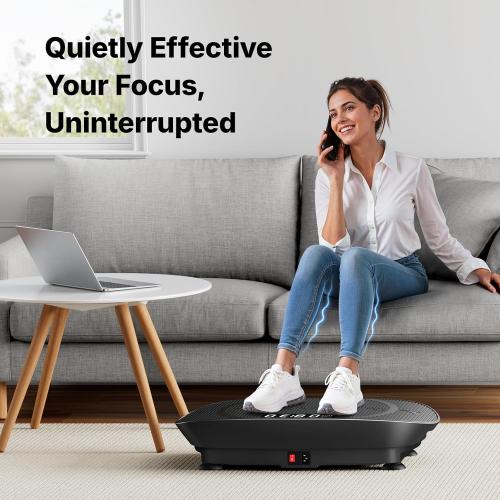 MERACH Vibration Plate Exercise Machine, Curved Vibration Plate for Lymphatic Drainage Weight Loss, Vibrating Plate with Real-Time Calorie Tracking on LED Display, Workout Equipment for Home Women Men