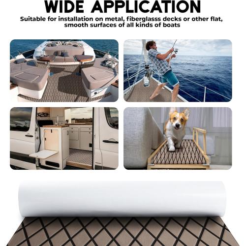 FOCEAN Boat Flooring EVA Foam Boat Decking Self-Adhesive Marine Mat for Motorboats Jon Boats Kayak Bass Boat Garden Floor