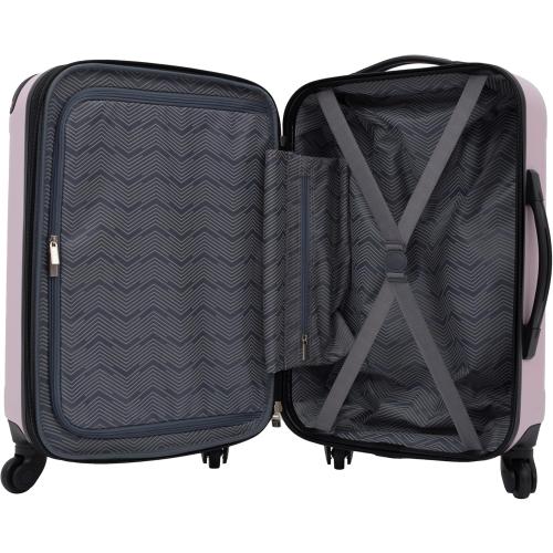 Travelers Club Chicago Hardside Expandable Spinner Luggage, Lilac, 20 Carry-On