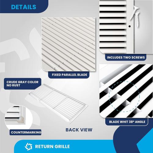 36 x 12 (Duct Hole) Decorative Air Return Vent Cover – Aluminum HVAC Grille for Ceiling & Wall, Rustproof AC Return Vent, Premium Modern Design, 37.6 x 13.6 Face, Ideal for Home HVAC