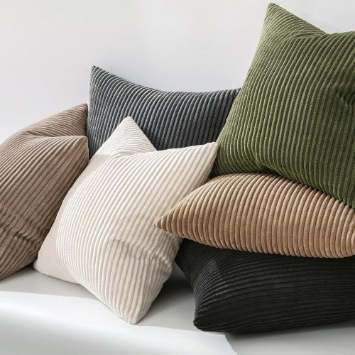 MIULEE Pack of 2 Pillow Covers Soft Soild Decorative Square Throw Pillow Covers Set Cushion Cases Pillowcases for Sofa Bedroom Car 16 x 16 Inch 40 x 40 Cm Olive Green